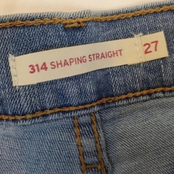 Levi's 314 Shaping Straight Mid Rise tummy Slimming Jean Pants - Picture 9 of 12